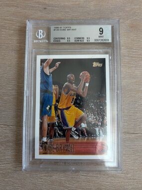 Kobe Bryant Topps Rookie Card Becket 9
